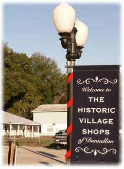 Sign for Historic Villages of Dunnellon.